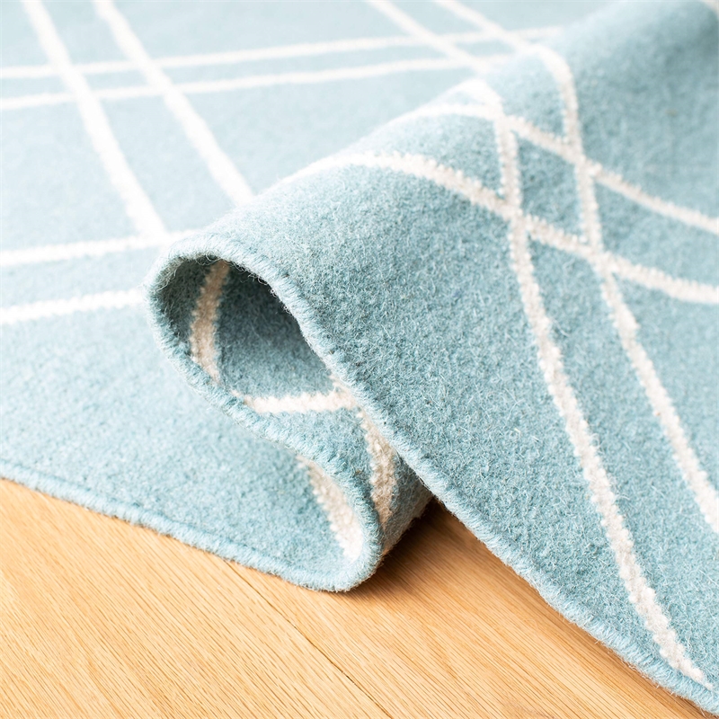 Safavieh Dhurries Light Blue Contemporary Rug - Runner 2'6