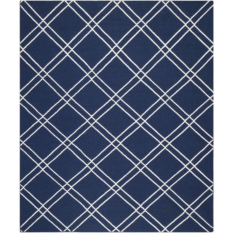 Safavieh Dhurries Navy Contemporary Rug - 9' x 12'