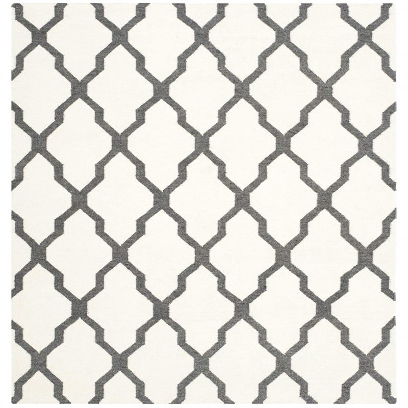 Safavieh Dhurries Ivory Contemporary Rug - Square 6'