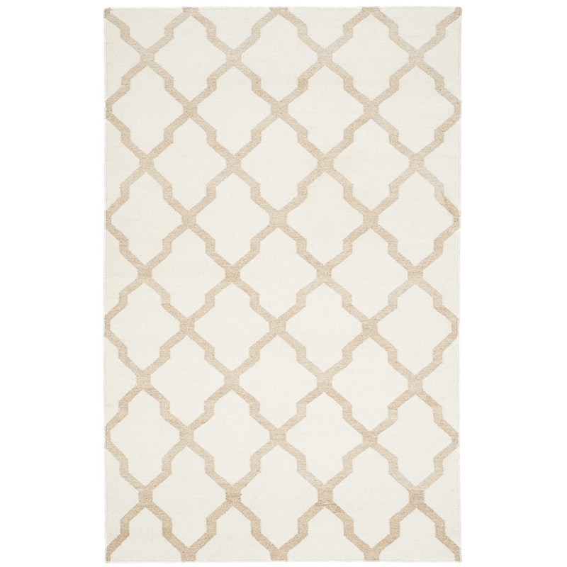 Safavieh Dhurries Ivory Contemporary Rug - 4' x 6'