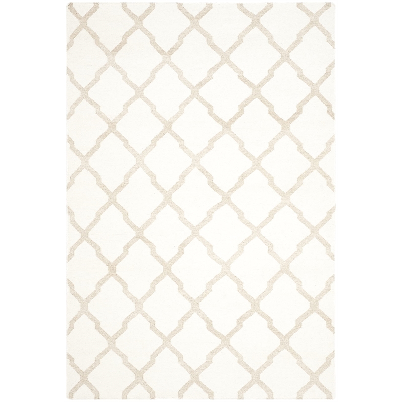 Safavieh Dhurries Ivory Contemporary Rug - 6' x 9'