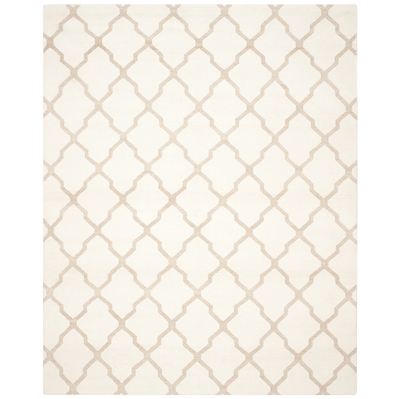 Safavieh Dhurries Ivory Contemporary Rug - 8' x 10'