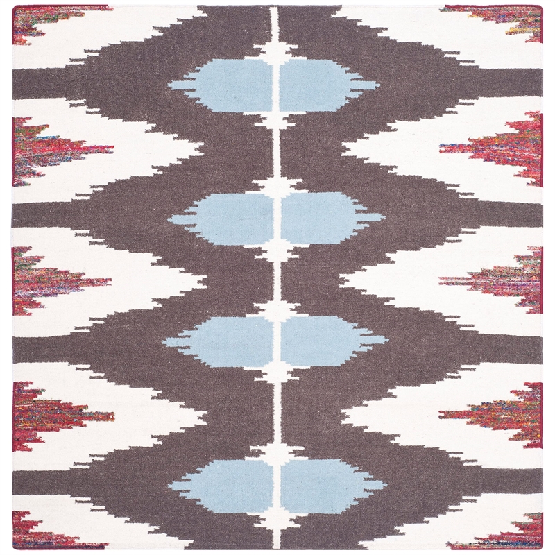 Safavieh Dhurries  Contemporary Rug - Square 6'
