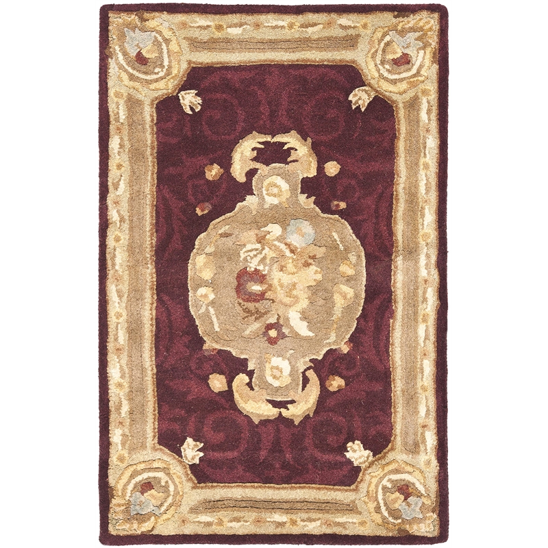 Safavieh Empire Dark Red Traditional Rug - Half Moon 2'6