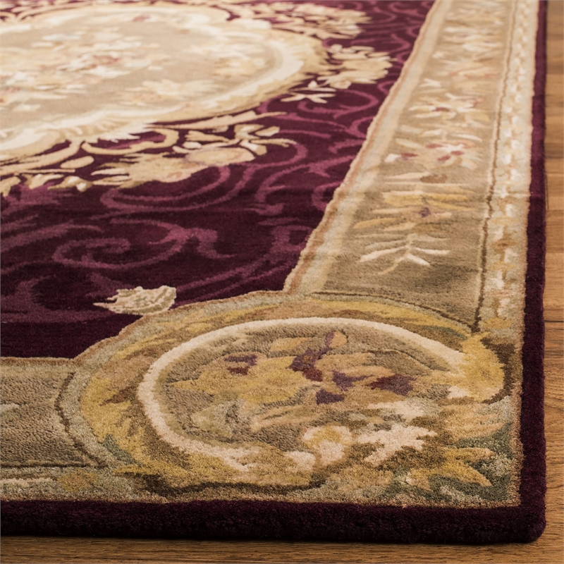 Safavieh Empire Dark Red Traditional Rug - Half Moon 2'6