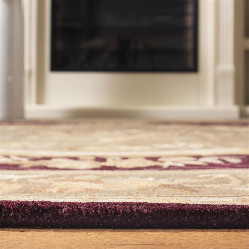 Safavieh Empire Dark Red Traditional Rug - Half Moon 2'6