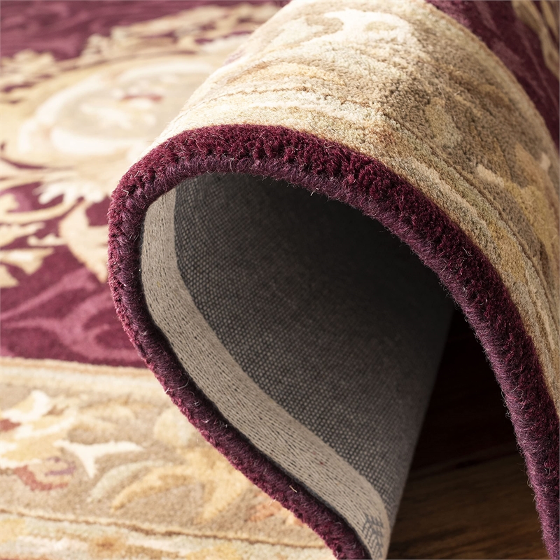 Safavieh Empire Dark Red Traditional Rug - Half Moon 2'6