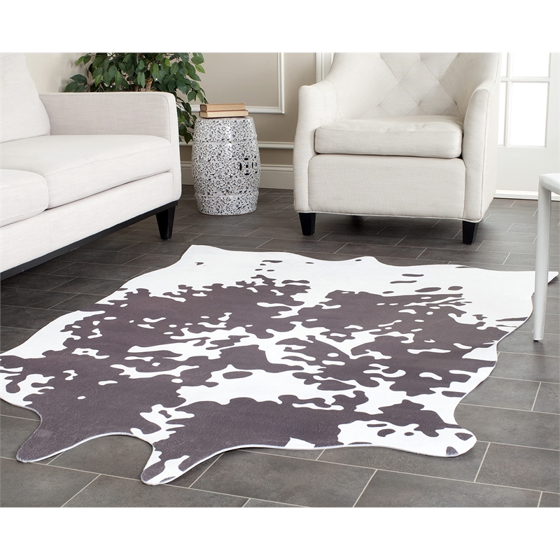 Safavieh Faux Hide Grey Hide Rug - 5' x 6'6