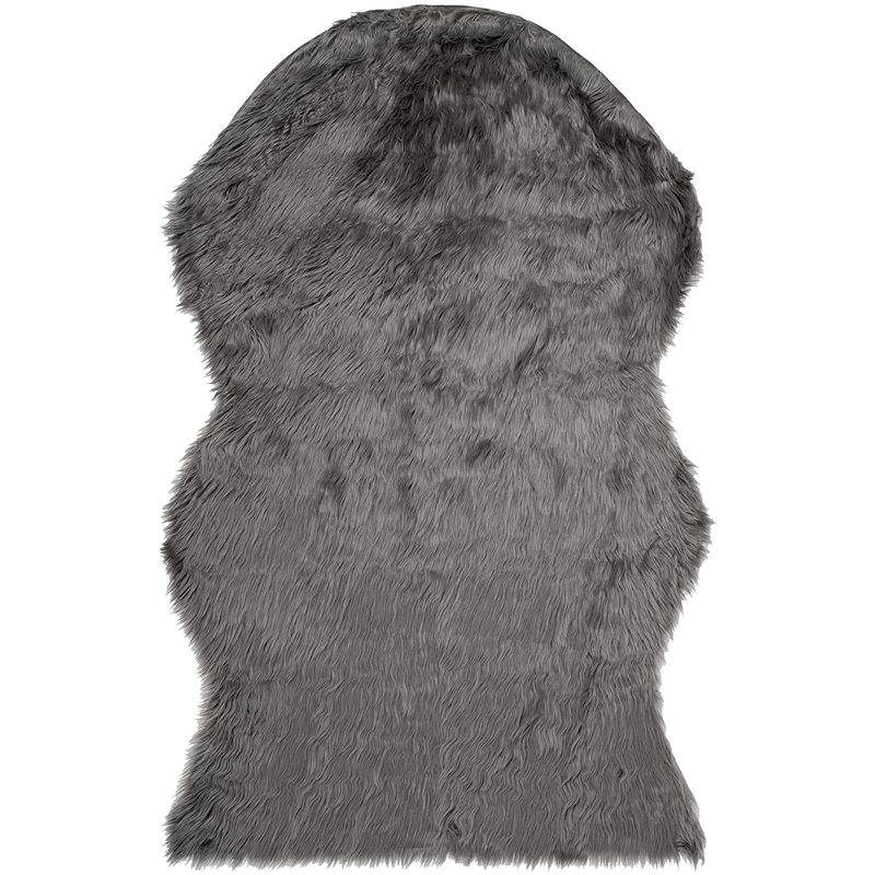 Safavieh Faux Sheep Skin Grey Shag Rug - 3' x 5'