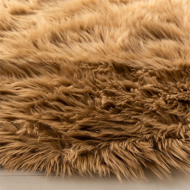 Safavieh Faux Sheep Skin Grey Shag Rug - Runner 2'6