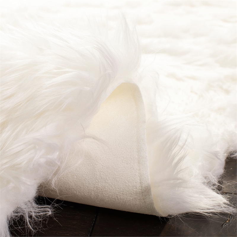 Safavieh Faux Sheep Skin Ivory Shag Rug - Runner 2'6