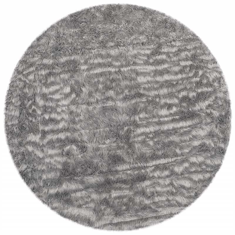 Safavieh Faux Sheep Skin Grey Shag Rug - 6' x 9'