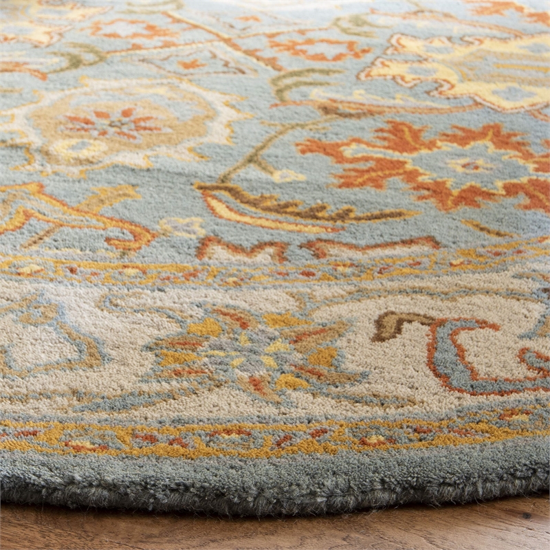 Safavieh Heritage Light Blue Traditional Rug - Round 4'