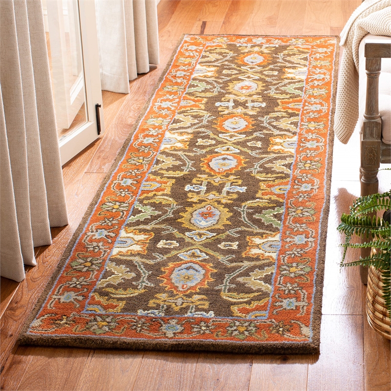 Safavieh Heritage Chocolate Traditional Rug - Runner 2'3