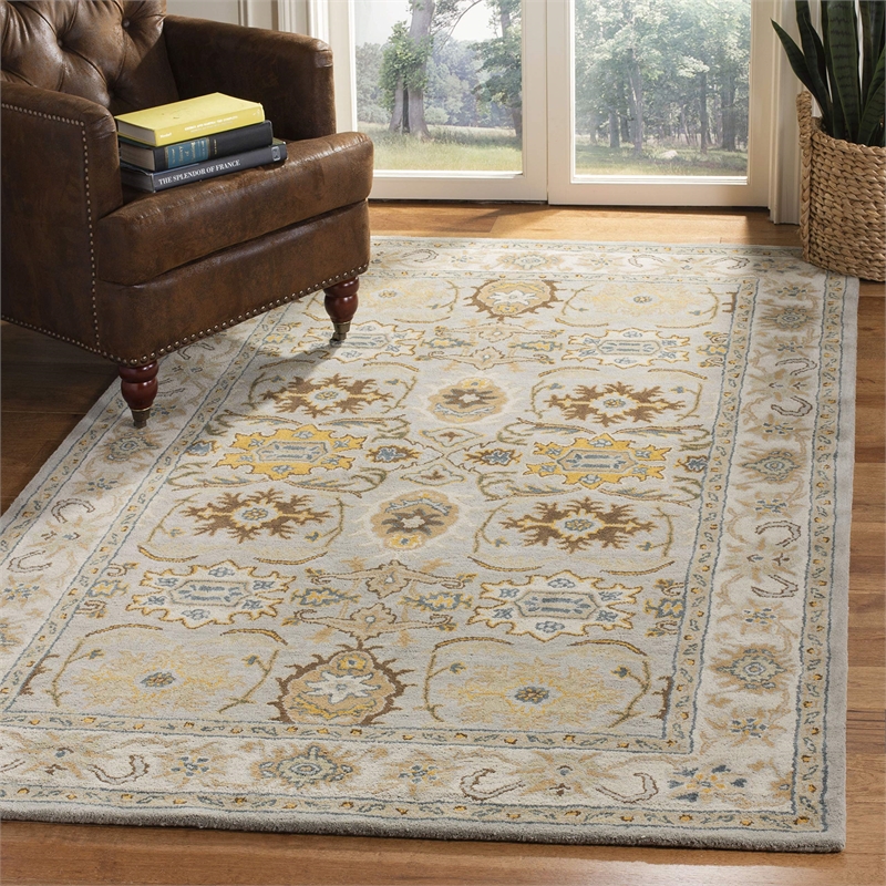 Safavieh Heritage Light Grey Traditional Rug - 6' x 9'