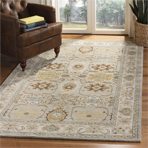 Safavieh Heritage Light Grey Traditional Rug - 6' x 9'