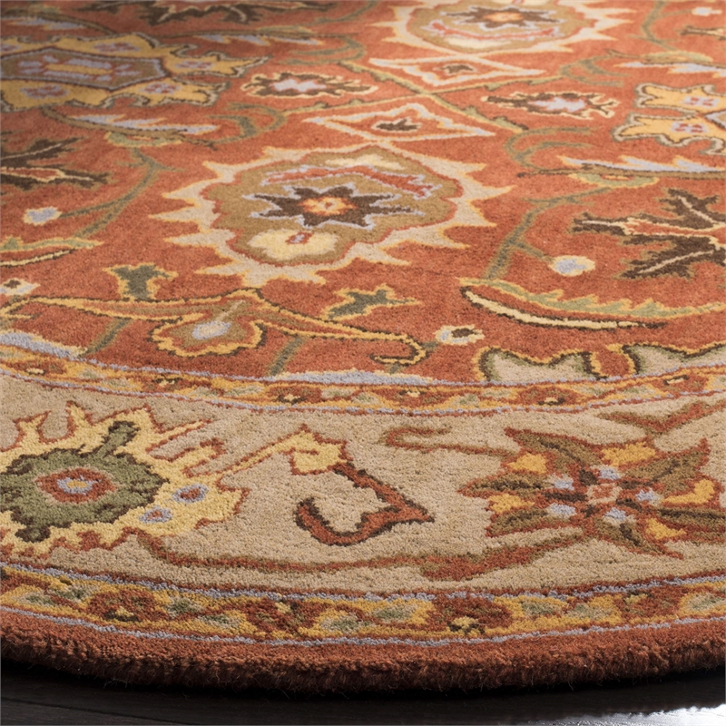 Safavieh Heritage Rust Traditional Rug - Round 6'