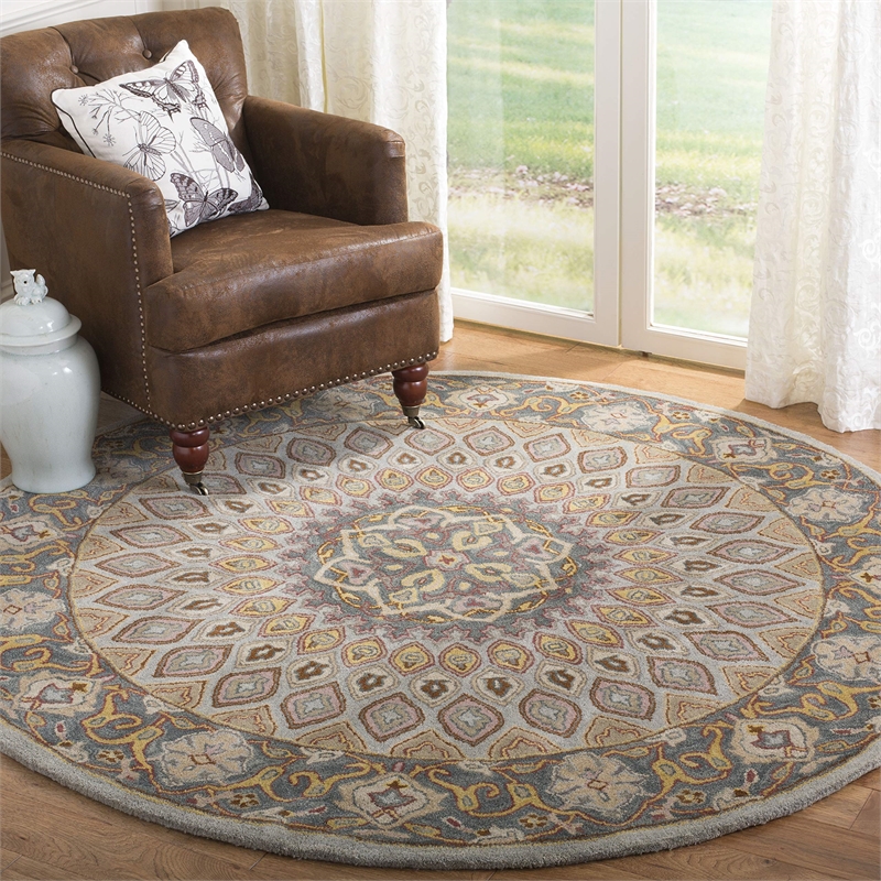 Safavieh Heritage Blue Traditional Rug - Round 6'6