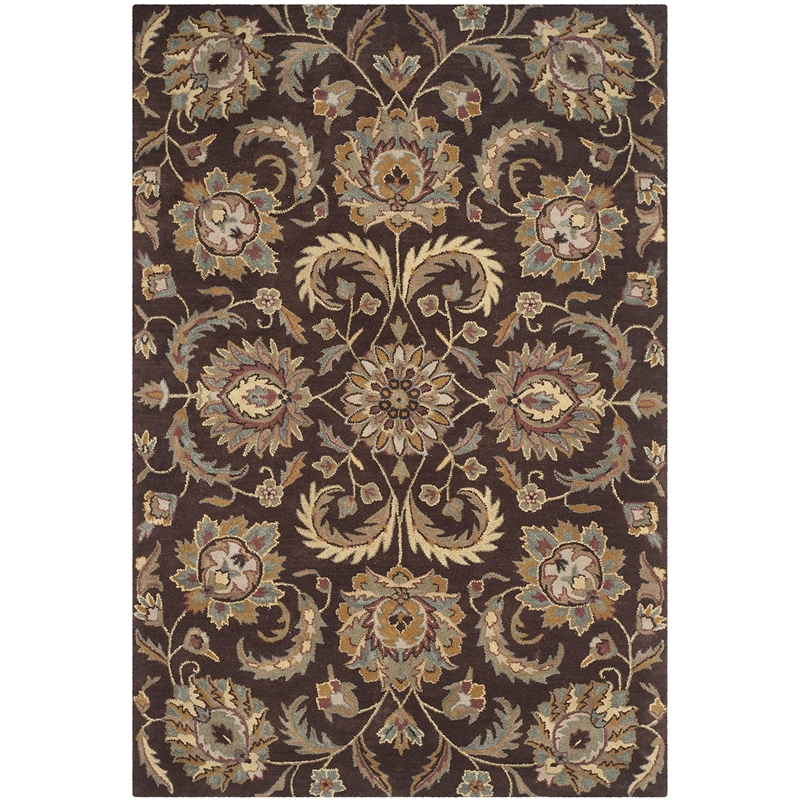 Safavieh Heritage Brown Traditional Rug - Round 6'