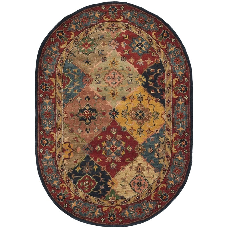 Safavieh Heritage Red Traditional Rug - Oval 7'6