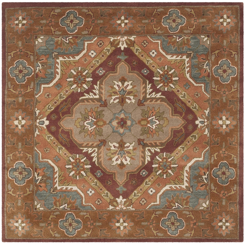 Safavieh Heritage Rust Traditional Rug - Square 6'
