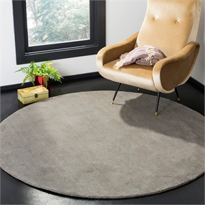 Safavieh Himalaya Grey Shag Rug - Round 4'