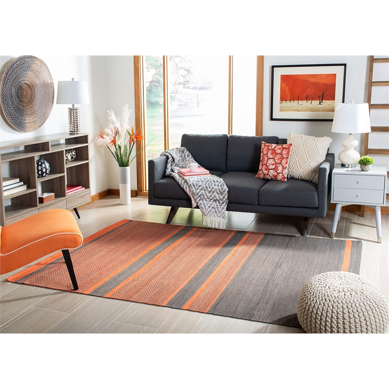 Safavieh Kilim Dark Grey Contemporary Rug - 5' x 8'