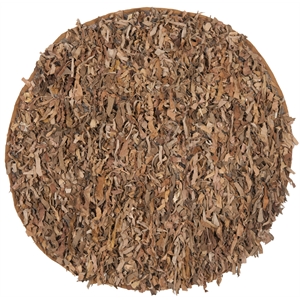 Safavieh Leather Shag Grey Shag Rug - Round 4'