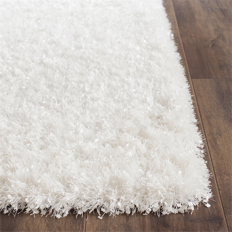 Safavieh Malibu Shag White Shag Rug - Runner 2'3
