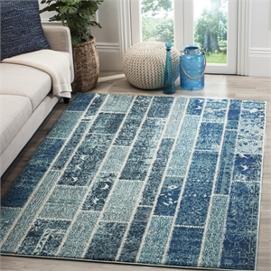 Safavieh Monaco Blue Contemporary Rug - 6'7&quot x 9'2&quot