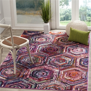 Safavieh Monaco Pink Contemporary Rug - 6'7&quot x 9'2&quot