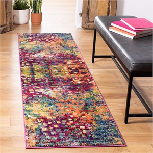 Safavieh Monaco Pink Contemporary Rug - Runner 2'2&quot x 14'