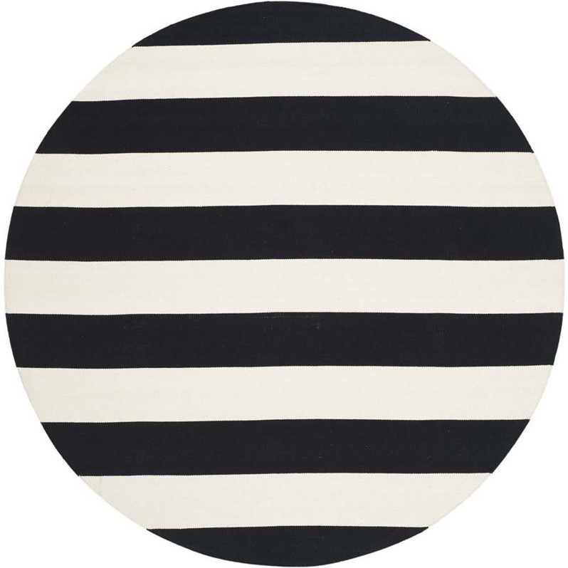 Safavieh Montauk Black Contemporary Rug - Round 4'