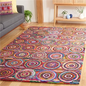 Safavieh Nantucket Pink Contemporary Rug - Square 6'