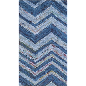 Safavieh Nantucket Blue Contemporary Rug - Runner 2'3&quot x 4'