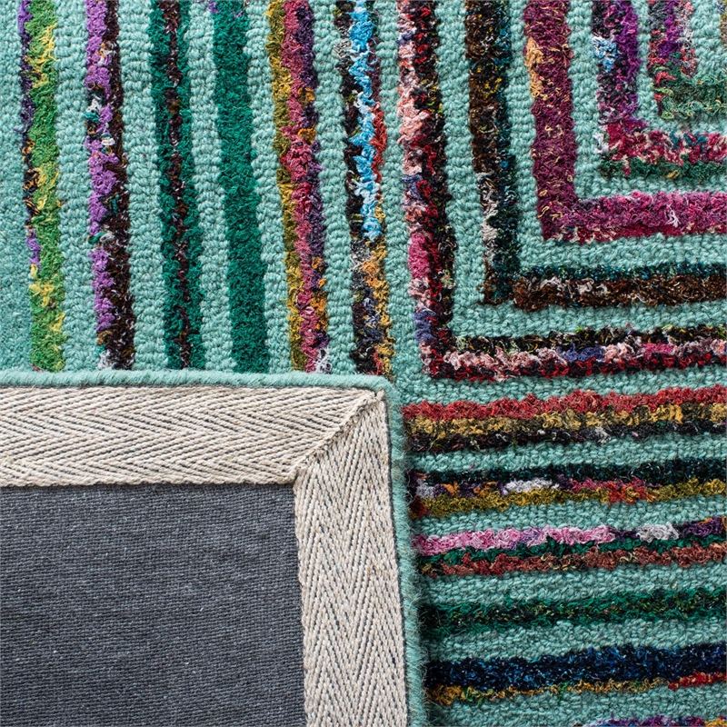 Safavieh Nantucket Teal Contemporary Rug - 8' x 10'