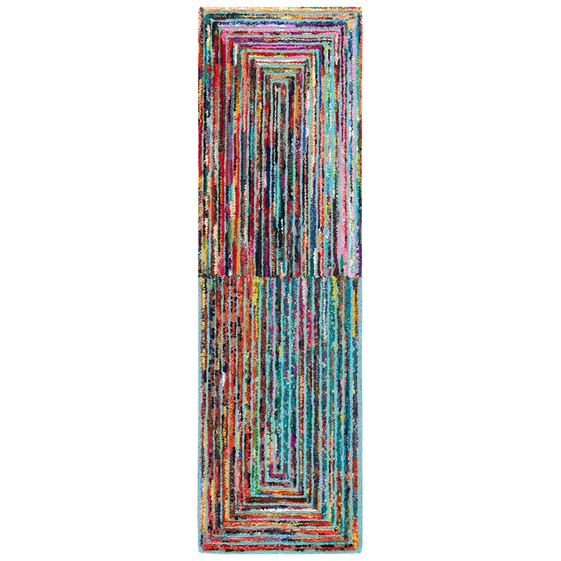 Safavieh Nantucket Teal Contemporary Rug - Runner 2'3