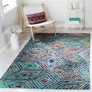 Safavieh Nantucket Blue Contemporary Rug - 4' x 6'