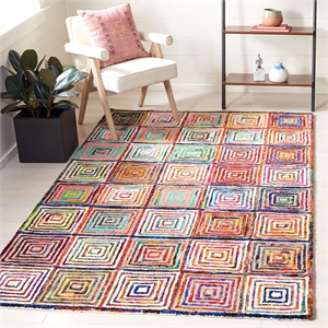 Safavieh Nantucket 4'-0&quot x 6'-0&quot Wool and Cotton Hand Tufted Rug in Cream