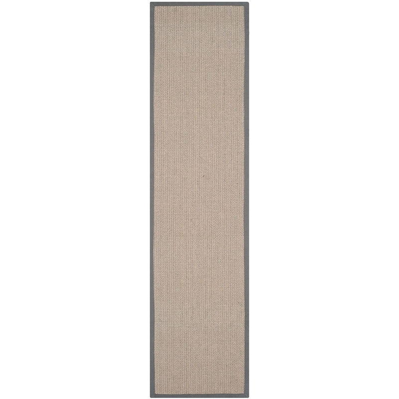 Safavieh Natural Fiber Grey Brown Area Rug - Runner 2'6