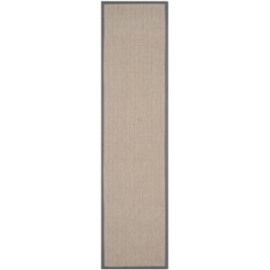 Safavieh Natural Fiber Grey Brown Area Rug - Runner 2'6&quot x 10'