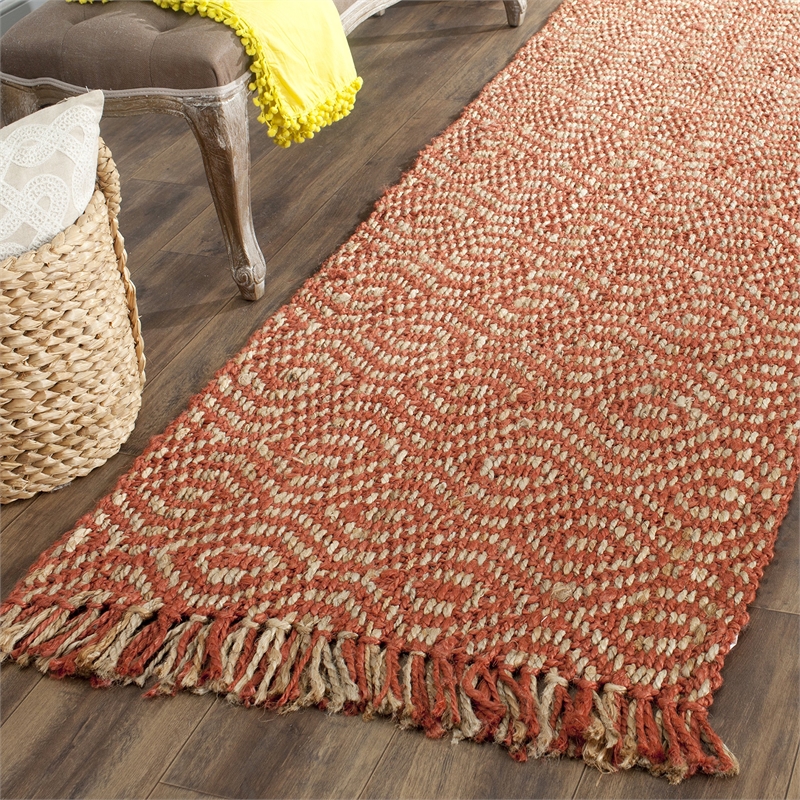 Safavieh Natural Fiber Rust Area Rug - Runner 2'6