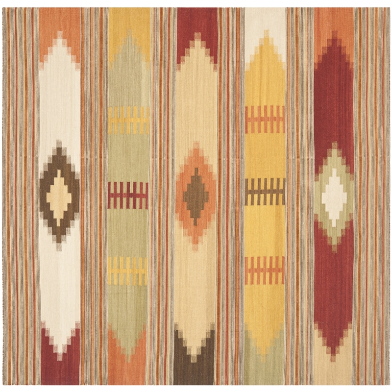 Safavieh Kilim Red Contemporary Rug - Square 5'