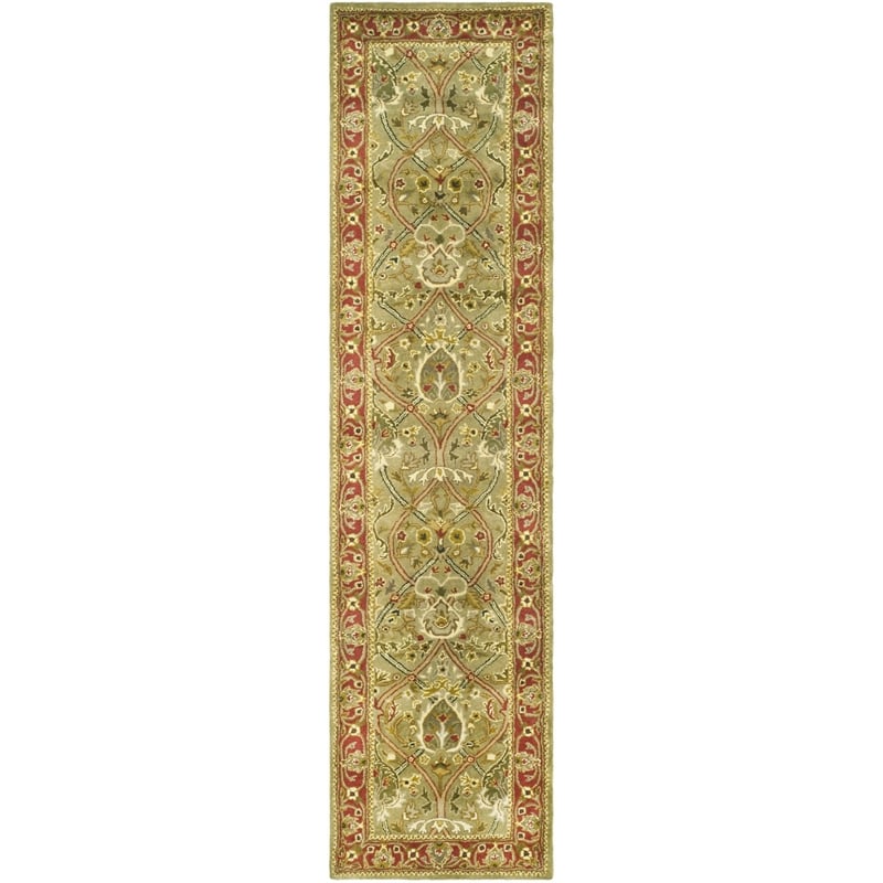 Safavieh Legend Light Green Traditional Rug - Runner 2'6