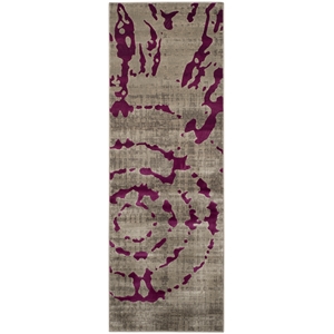Safavieh Porcello 2'-4&quot x 6'-7&quot Power Loomed Rug in Light Gray / Purple