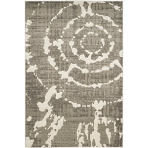 Safavieh Porcello 5'-2&quot x 7'-6&quot Power Loomed Rug in Light Gray / Ivory