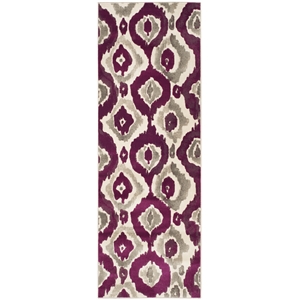 Safavieh Porcello 2'-4&quot x 6'-7&quot Power Loomed Rug in Ivory / Purple