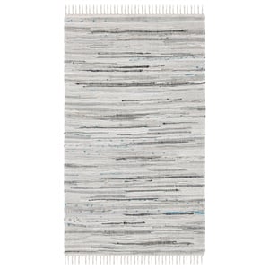 Safavieh Rag Rug 4'-0&quot x 6'-0&quot Cotton Hand Woven Rug in Gray/Multi-Color