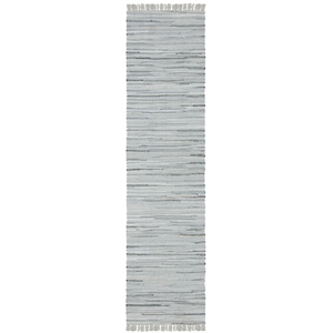 Safavieh Rag Rug 2'-3&quot x 7'-0&quot Cotton Hand Woven Rug in Gray/Multi-Color