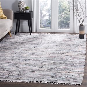 Safavieh Rag Rug Light Blue Contemporary Rug - 4' x 6'